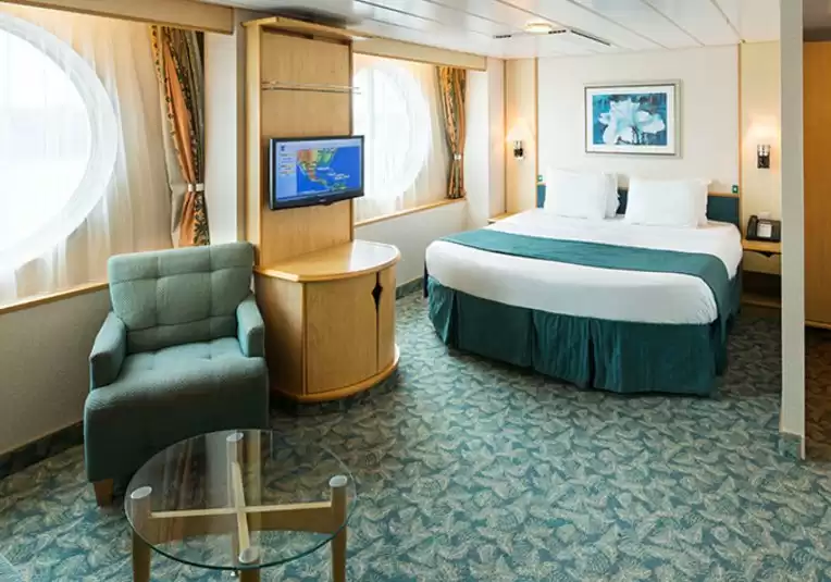 Cabina ultra espaciosa con vista al mar